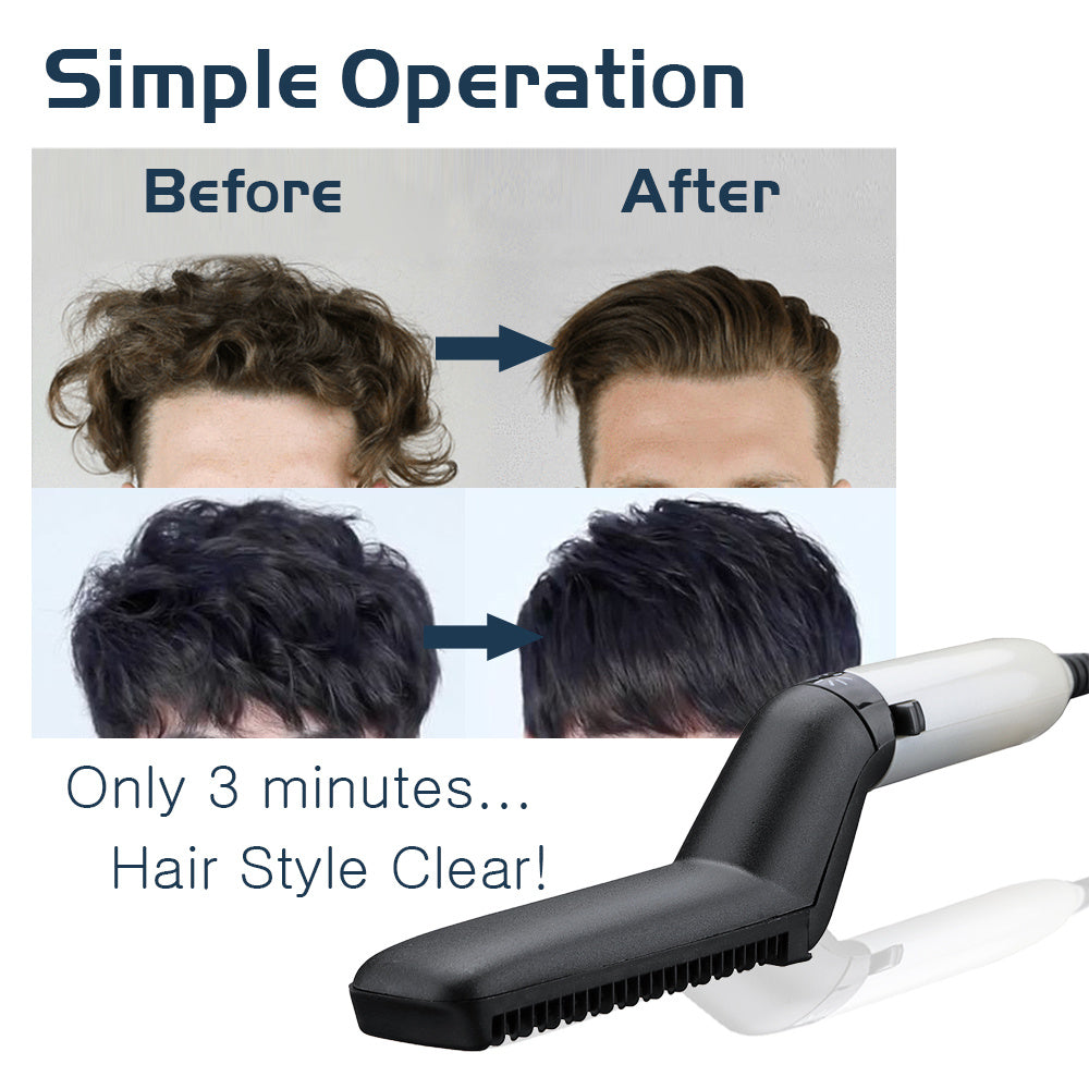Electric Hair Straightener Brush for Men Quick Beard and Hair Styling Comb