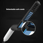 Electric Hair Straightener Brush for Men Quick Beard and Hair Styling Comb