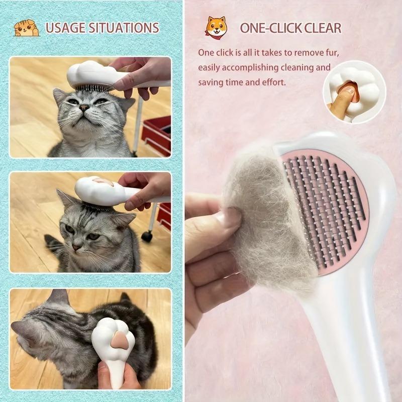 Pet Grooming Brush & Hair Remover for Dogs & Cats
