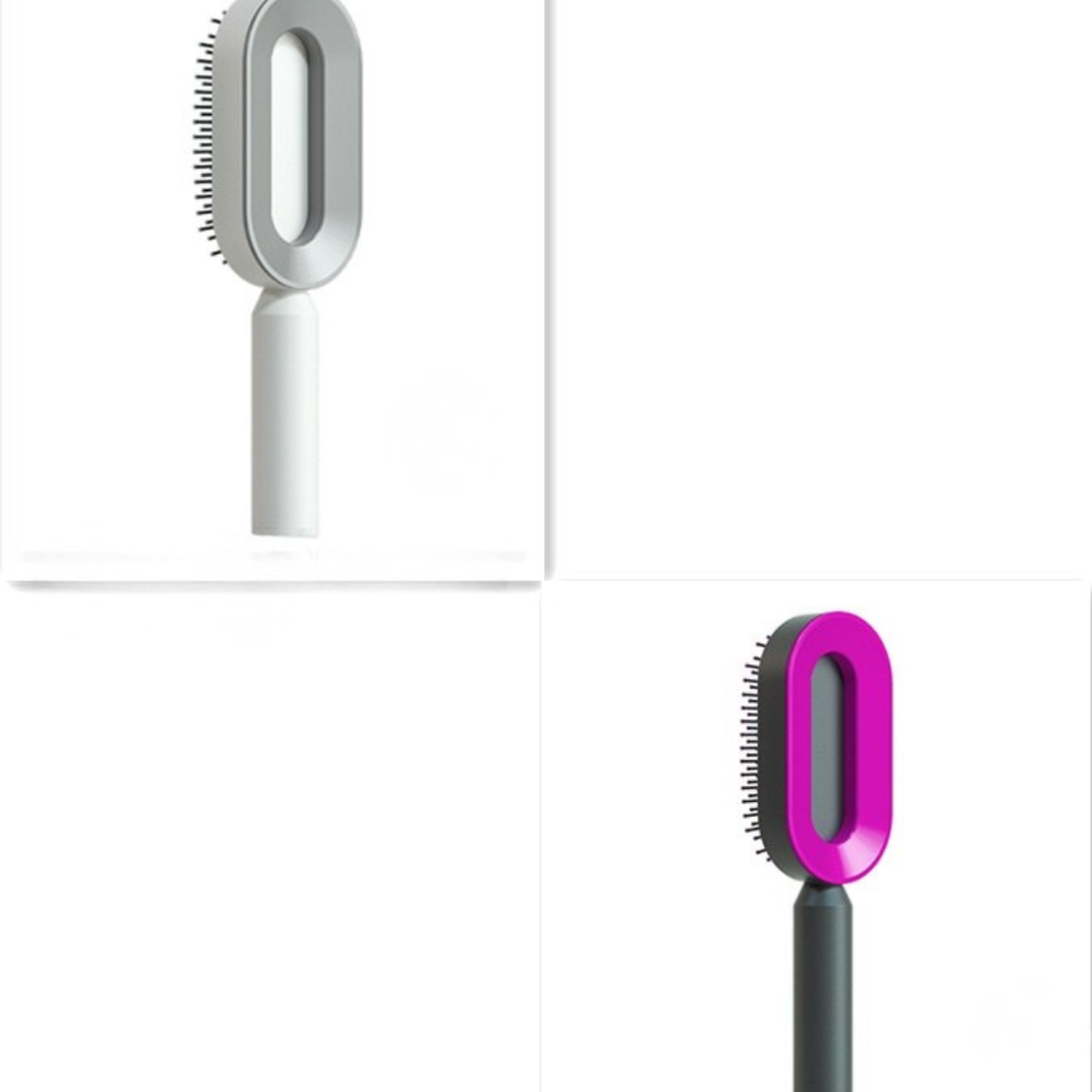 Self Cleaning Hair Brush For Women One-key Cleaning Hair Loss Airbag Massage Scalp Comb Anti-Static Hairbrush