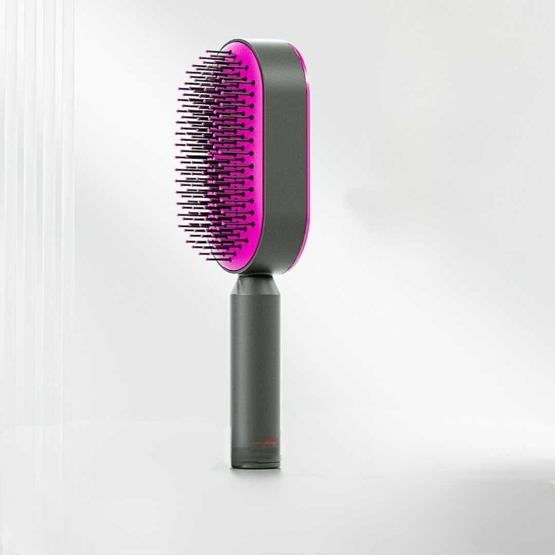 Self Cleaning Hair Brush For Women One-key Cleaning Hair Loss Airbag Massage Scalp Comb Anti-Static Hairbrush
