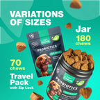 Probiotics for Dogs 180 Chews Support Digestion Immunity and Skin Health