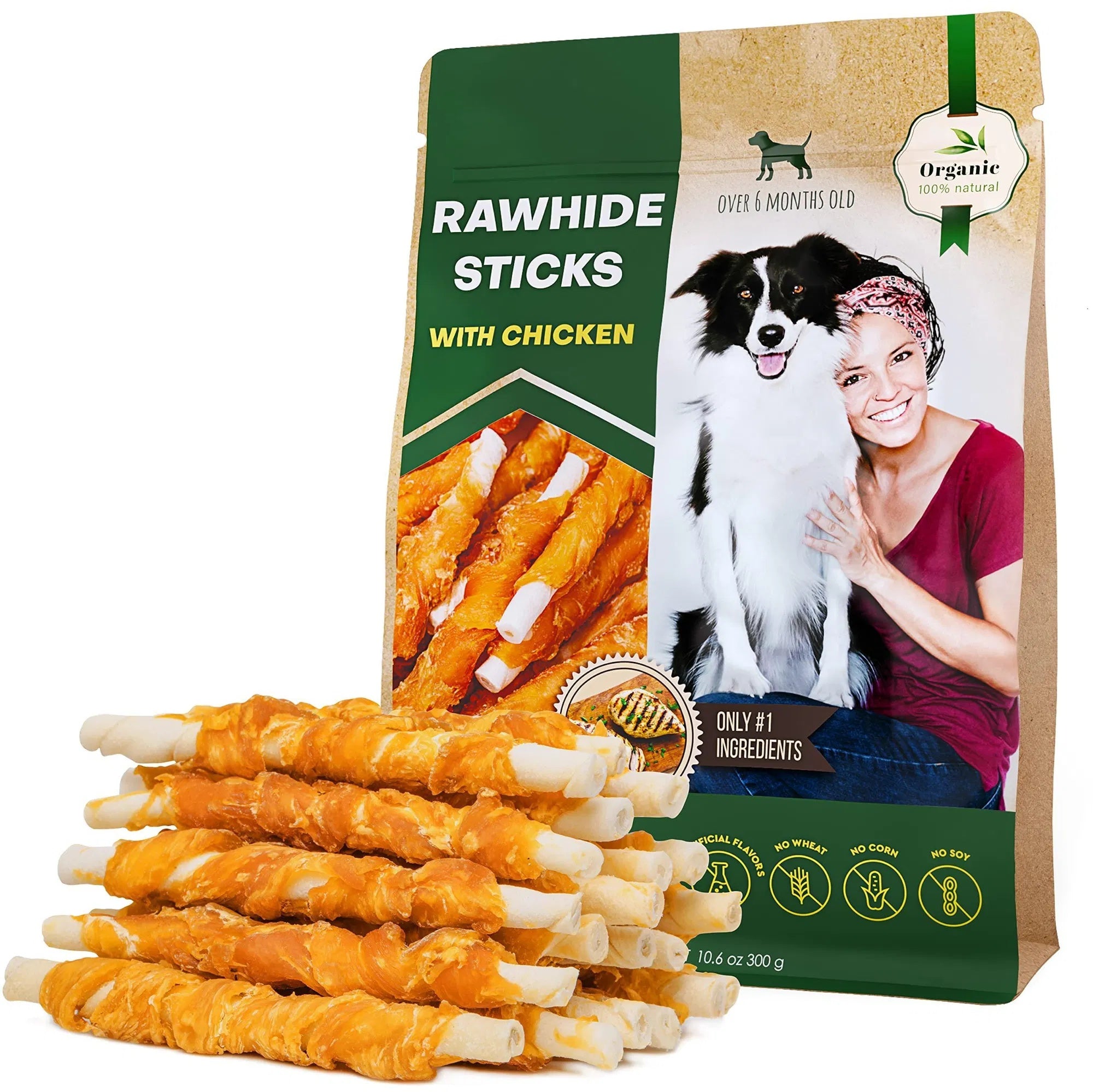 Chicken Wrapped Dog Sticks – Natural Grain-Free Chew Treats