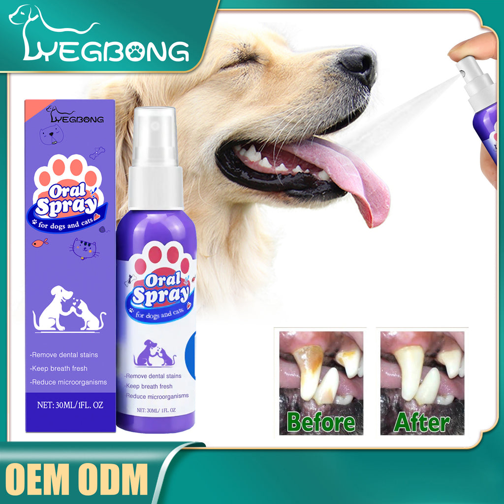 Cat And Dog Teeth Cleaning Spray To Remove Tooth Stains Fresh Breath Pet Oral Care Spray